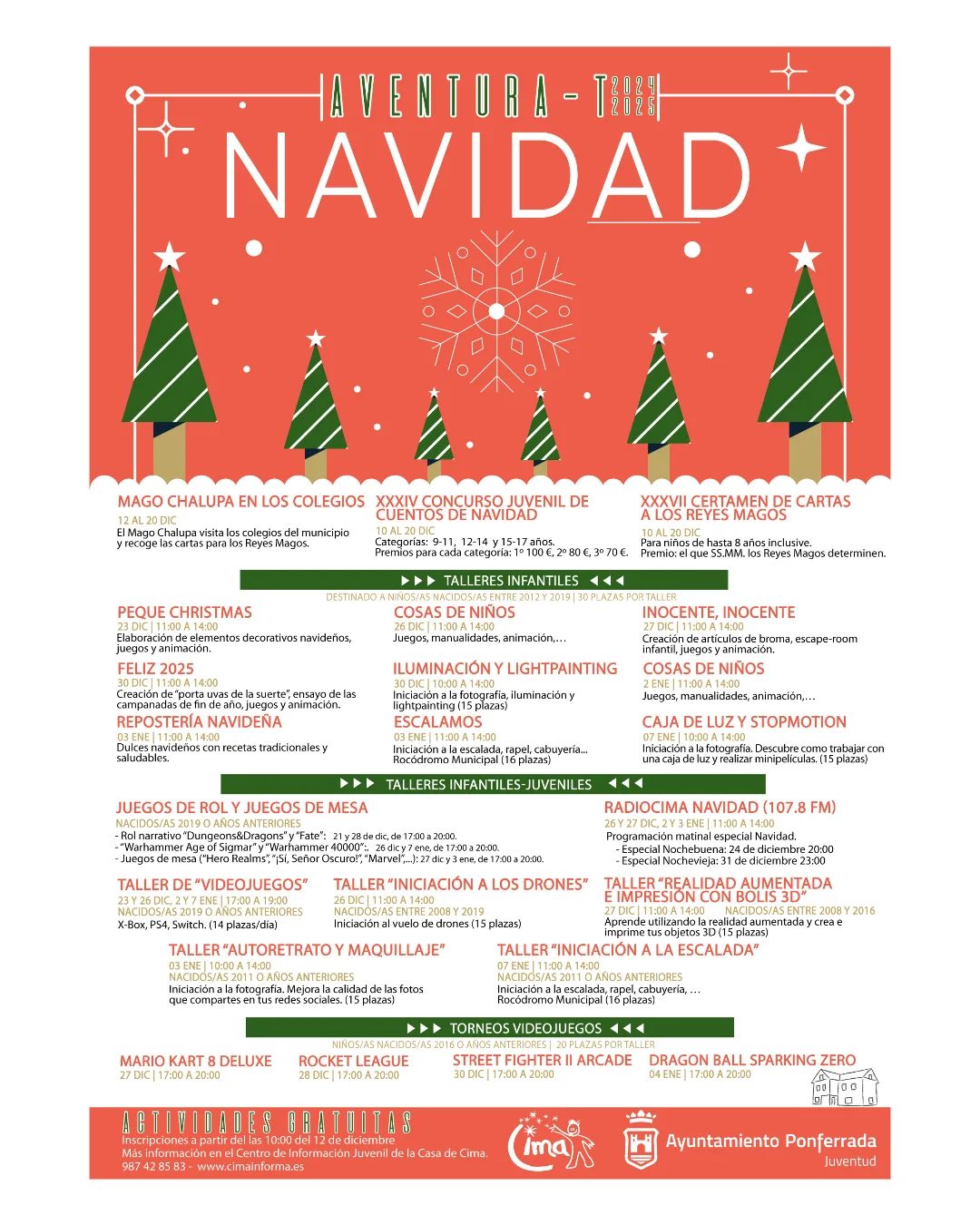 Cima organiza Aventura-t en Navidad para disfrutar de actividades durante la Pascua 2