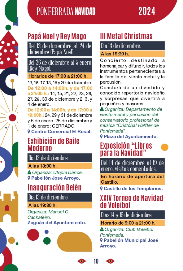 Programa de Navidad Ponferrada 2024, fechas y horarios para que no te pierdas nada 10