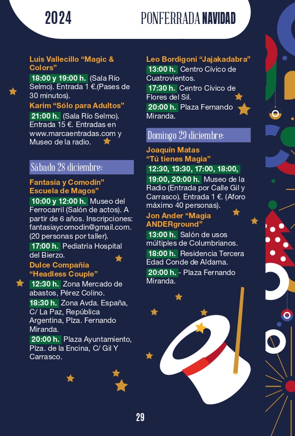 Programa de Navidad Ponferrada 2024, fechas y horarios para que no te pierdas nada 24