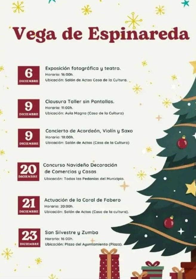 Navidad 2024 en Vega de Espinareda, esta es la programación que podrás disfrutar 6