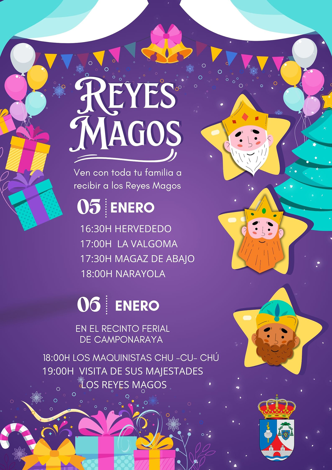 Así será la visita de los Reyes Magos por el municipio de Camponaraya 3