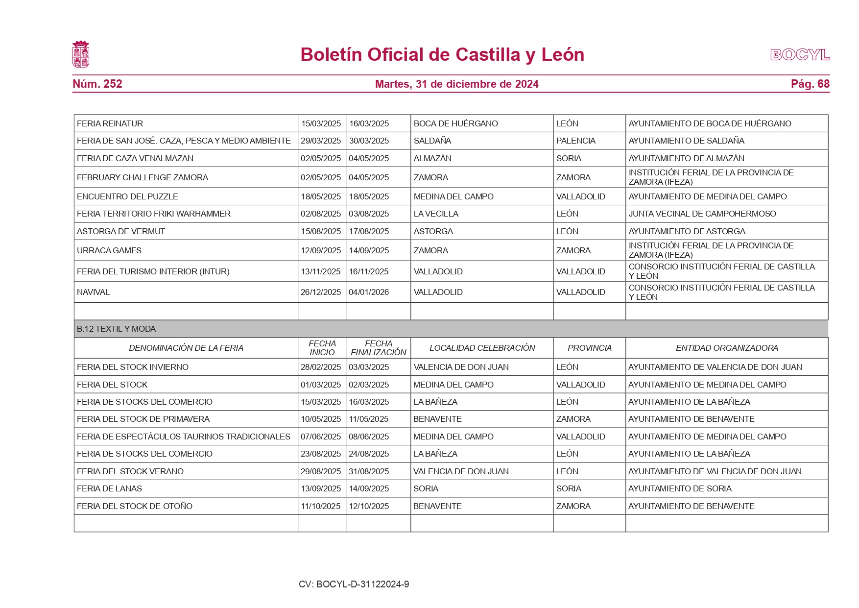 La Junta publica el calendario de ferias comerciales con 387 eventos programados en Castilla y León para 2025 18