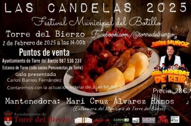 Juan Muñoz le pondrá humor al Festival del Botillo "Las Candelas 2025" de Torre del Bierzo 2