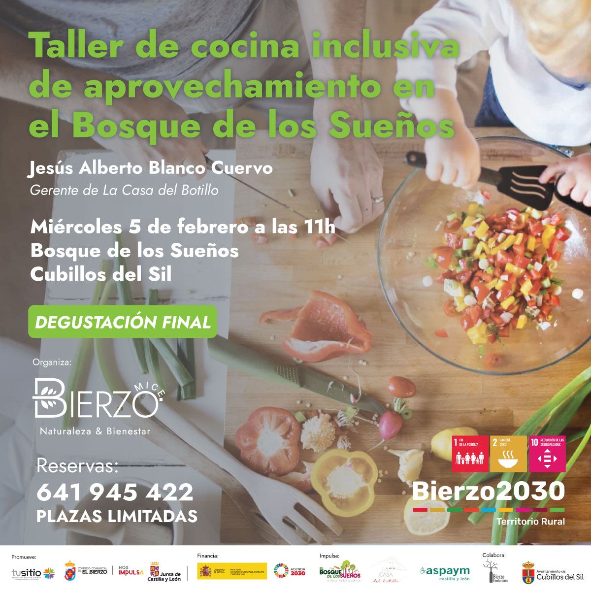 El Consejo Comarcal del Bierzo impulsa un taller de cocina inclusiva en el Bosque de los Sueños 2