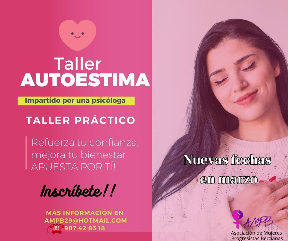 La Asociación de Mujeres Progresistas Bercianas organiza un taller gratuito de autoestima para mujeres en marzo 2