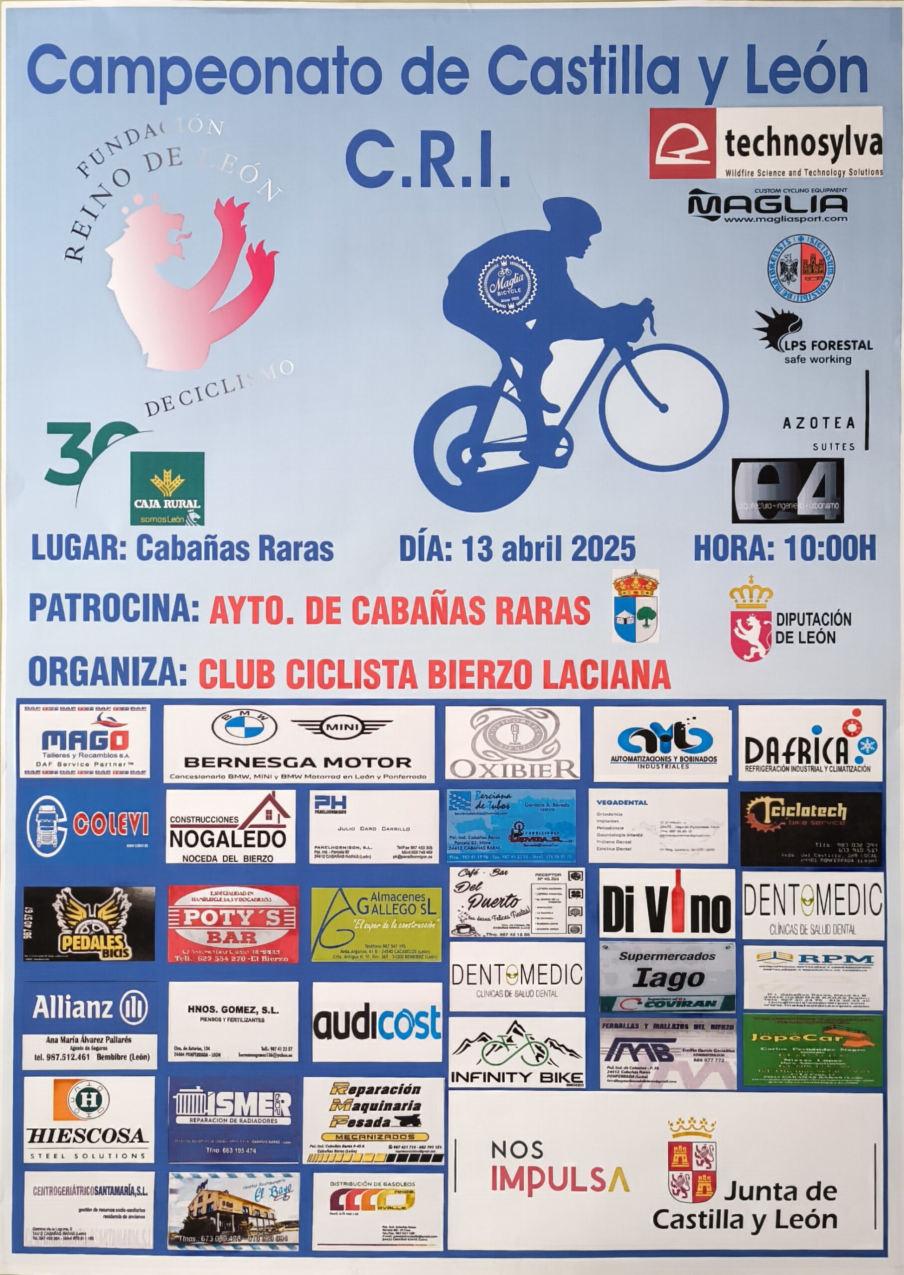 Cabañas Raras acoge este domingo el Campeonato de Castilla y León C.R.I. de ciclismo 2