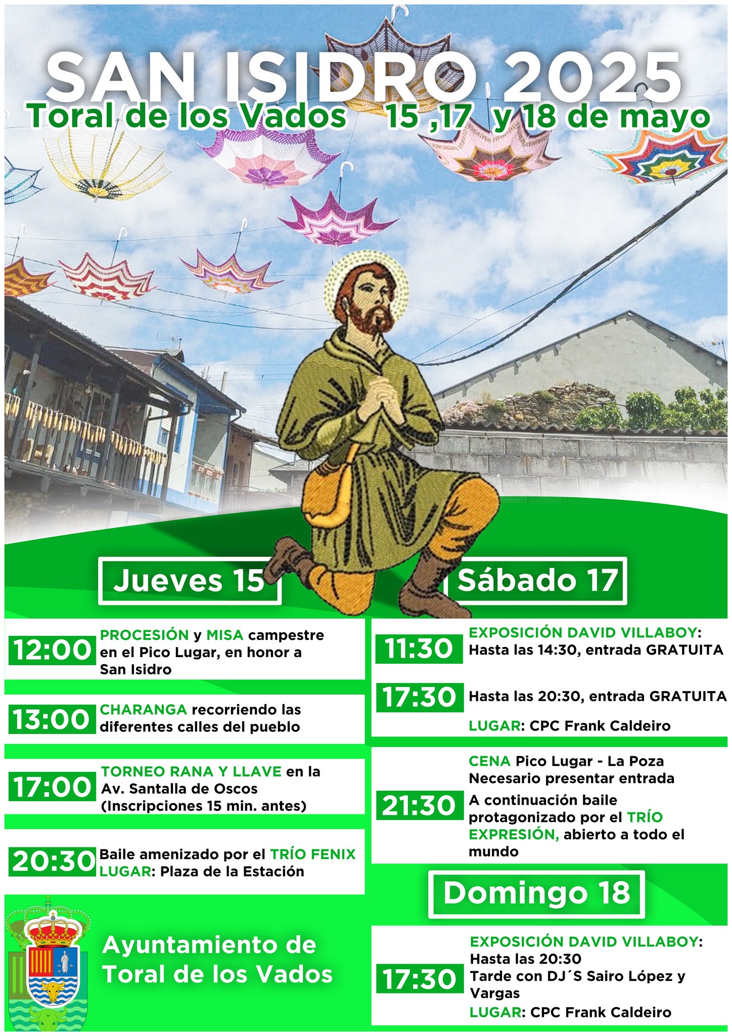Fiestas de San Isidro en Toral de los Vados los días 15, 17 y 18 de mayo, programa de actividades 2 Fiestas de San Isidro en Toral de los Vados los días 15, 17 y 18 de mayo, programa de actividades 2