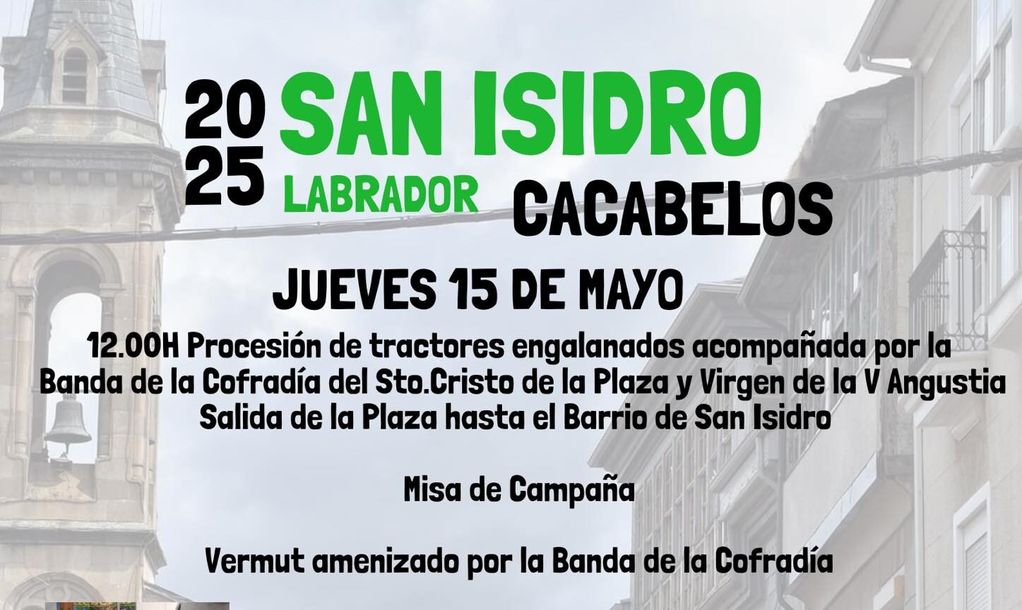 San Isidro en Cacabelos, la procesión de tractores irá acompañada de talleres, animación y música 1