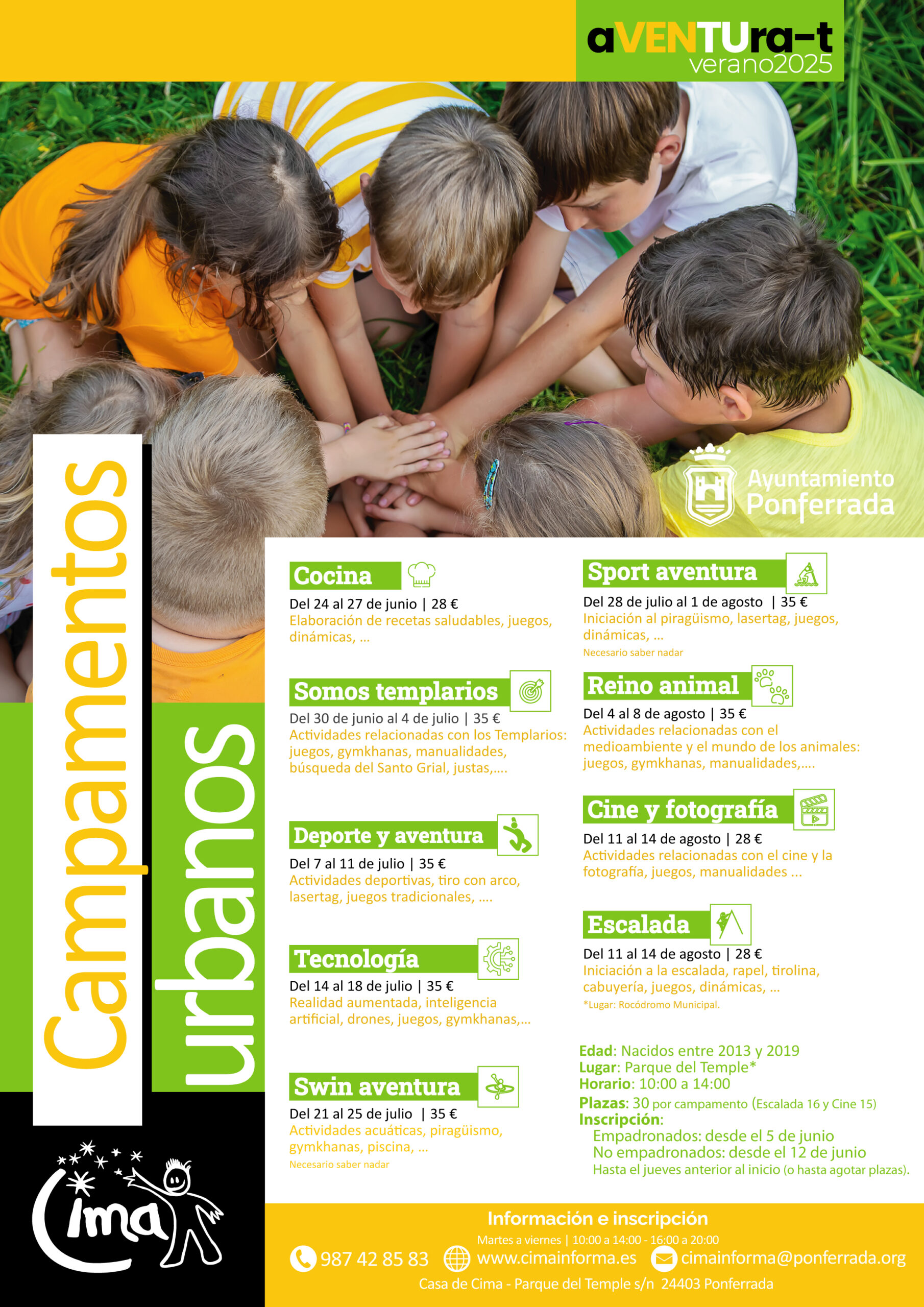 Llegan los Campamentos Urbanos y el campamento CIMA para fomentar ocio educativo y conciliación familiar 2 Llegan los Campamentos Urbanos y el campamento CIMA para fomentar ocio educativo y conciliación familiar 2