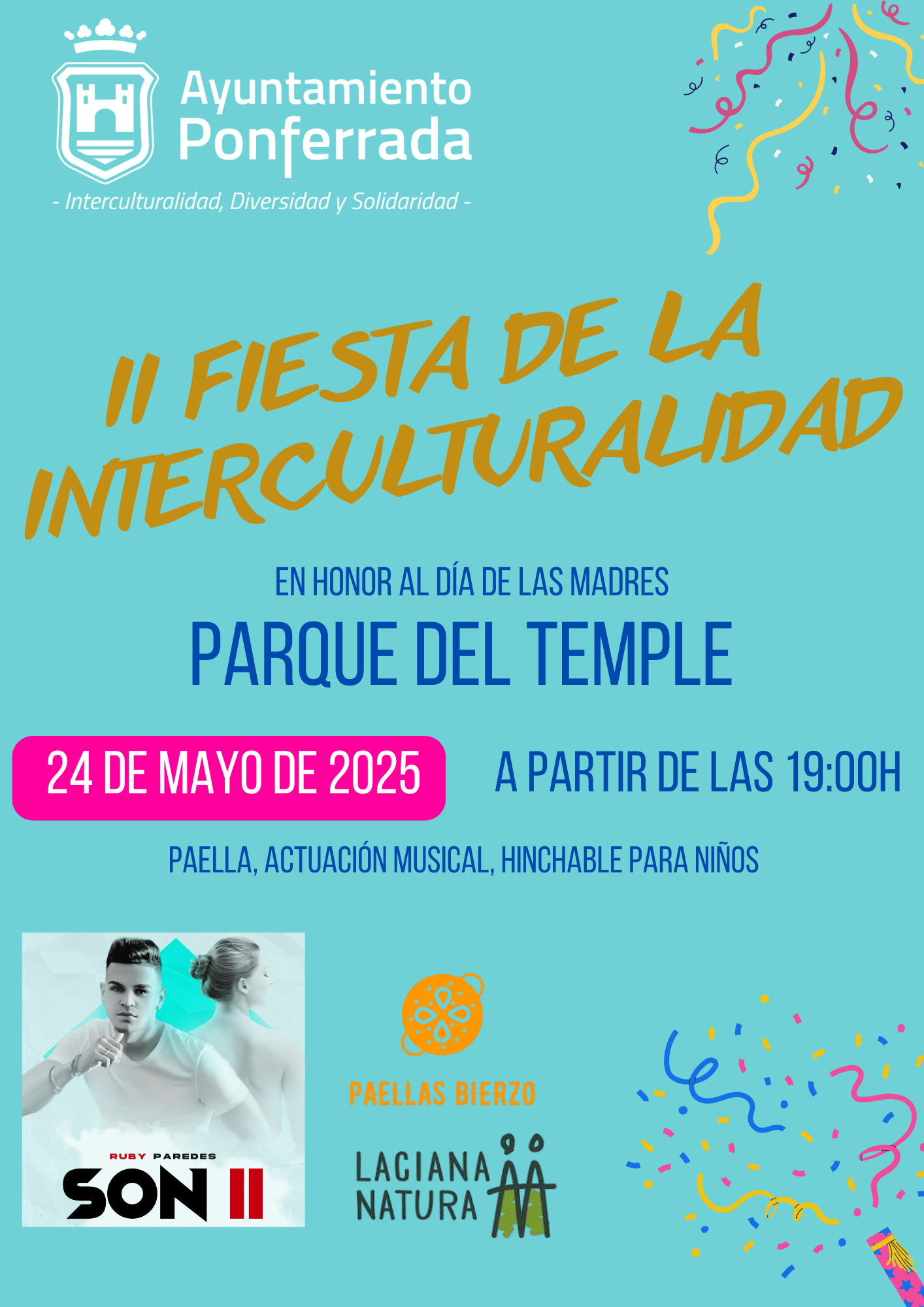 Ponferrada celebra la II Fiesta de la Interculturalidad con homenaje a las madres y actividades para todos los públicos 3 Cartel principal (6)