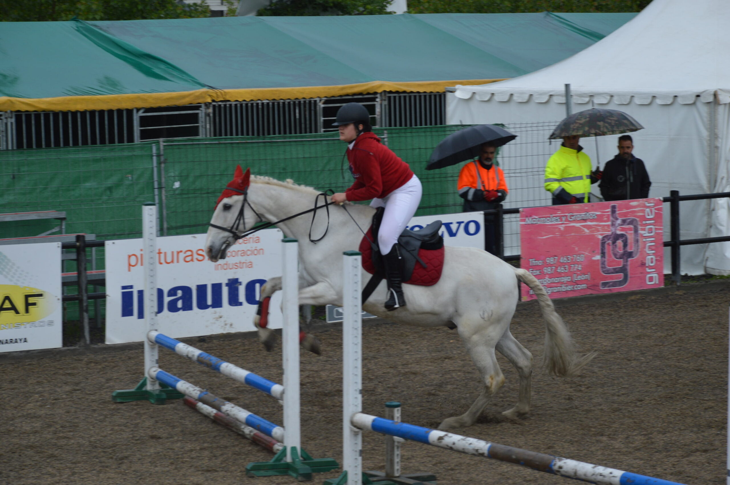Las sevillanas y la exhibición de saltos luchan con la climatología en la Feria del Caballo de Camponaraya 20