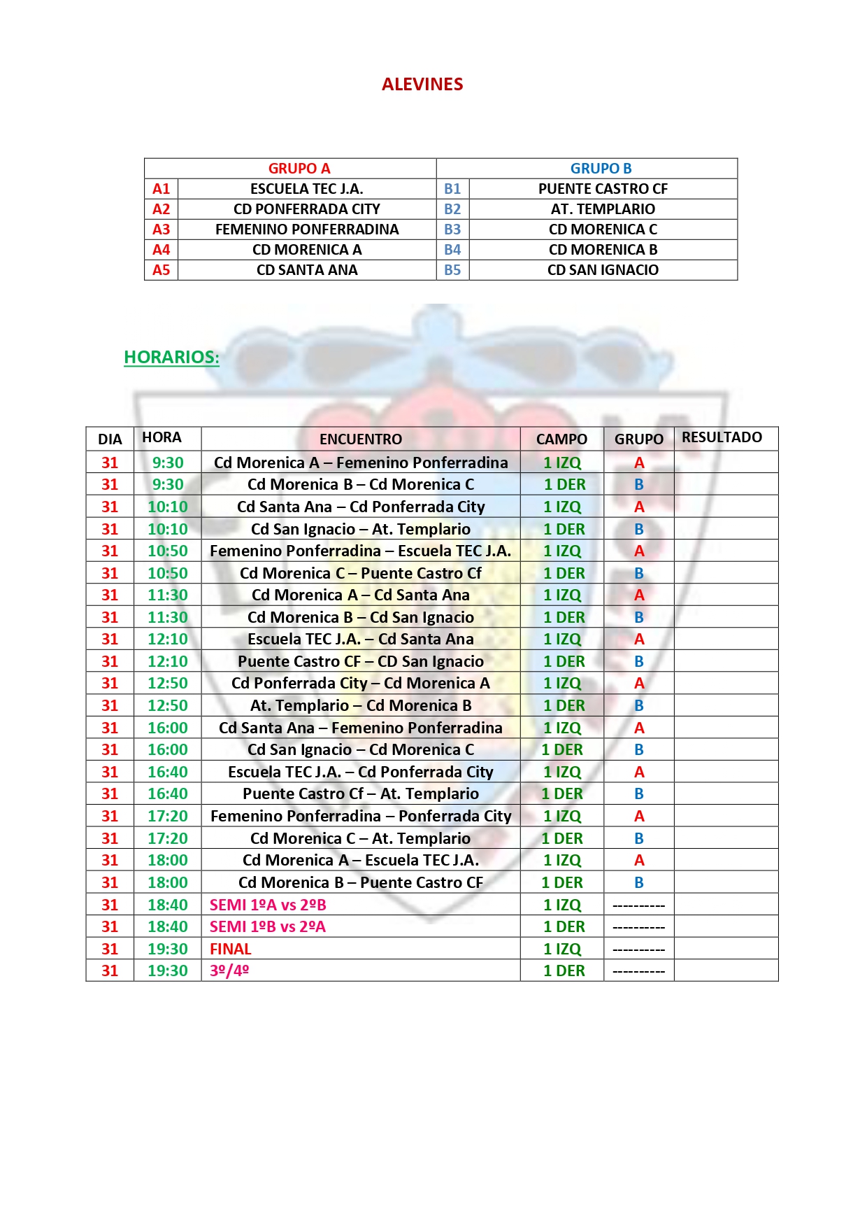 Ponferrada acoge este fin de semana la 29º edición del Torneo Social de Fútbol Base con la participación de 16 clubes 7