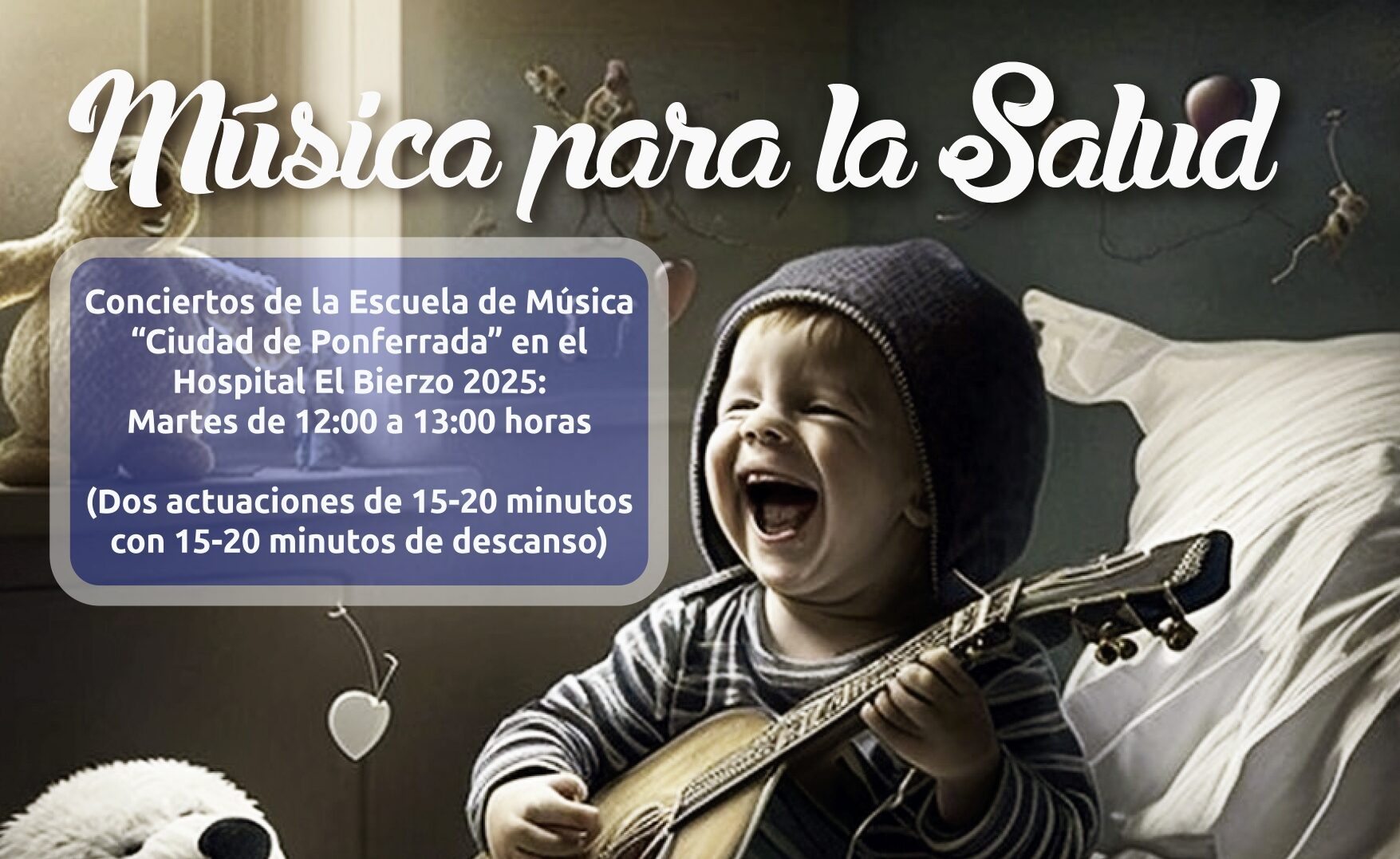 La Escuela de Música "Ciudad de Ponferrada" lleva alegría y esperanza a los pacientes del Hospital El Bierzo 1