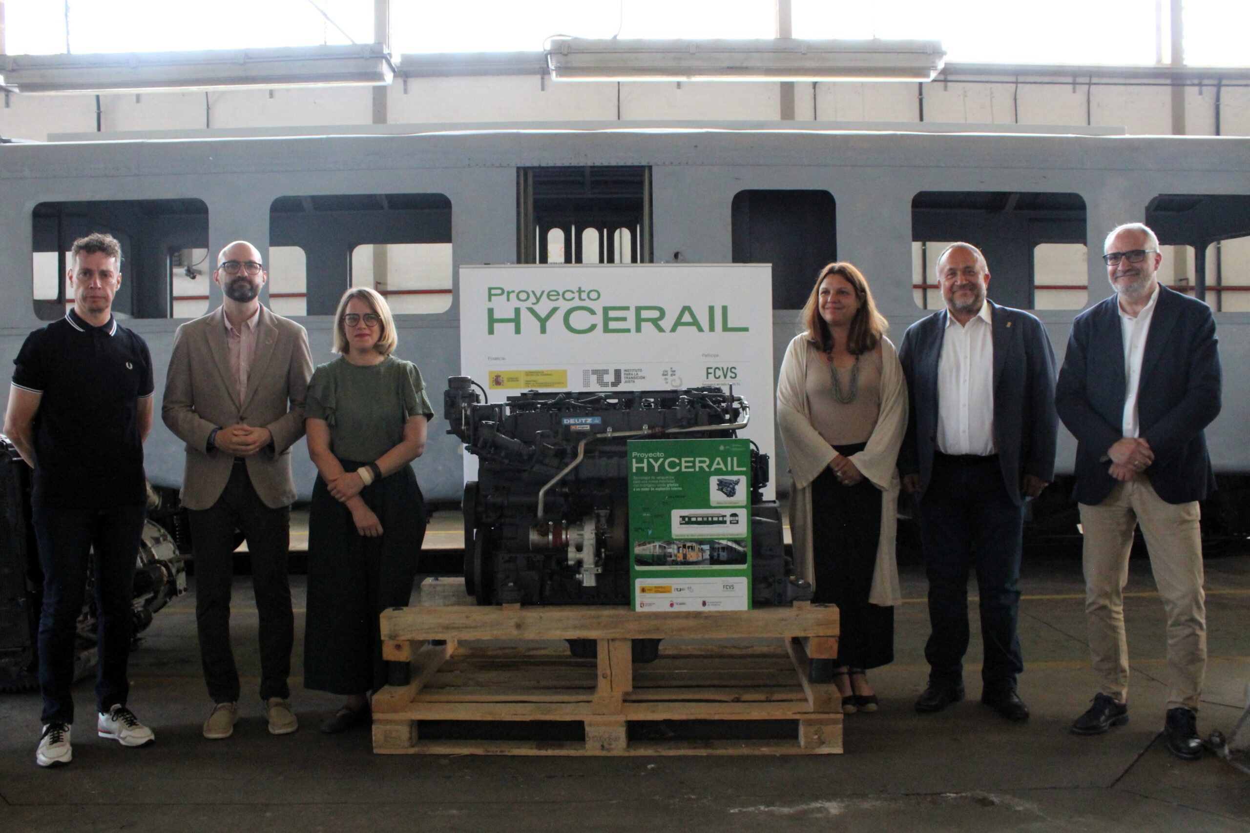 Villablino acoge la presentación del primer motor de hidrógeno verde para trenes del proyecto Hycerail 1