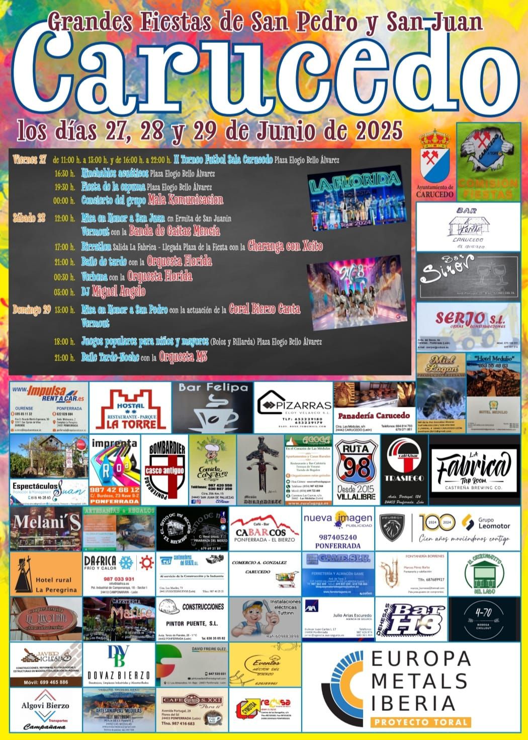 Programa completo de las Grandes Fiestas de San Pedro y San Juan 2025 en Carucedo 2