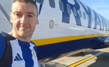 Chris Pidgeon, el hincha británico de la Ponferradina estará hoy en el Toralín en su noche más importante 2