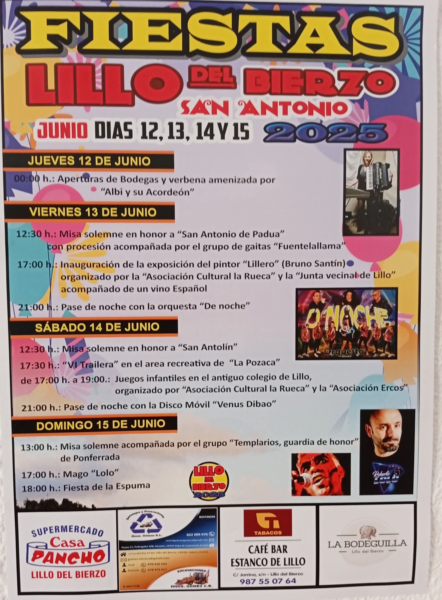 Fiestas patronales de Lillo del Bierzo en honor a San Antonio del 12 al 15 de junio 2 Fiestas patronales de Lillo del Bierzo en honor a San Antonio del 12 al 15 de junio 2