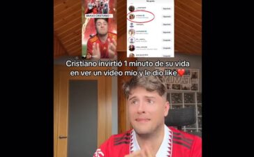 La emocionada reacción del influencer ponferradino Roberto López 'Rupa' al Like de Cristiano Ronaldo en uno de sus vídeos 19