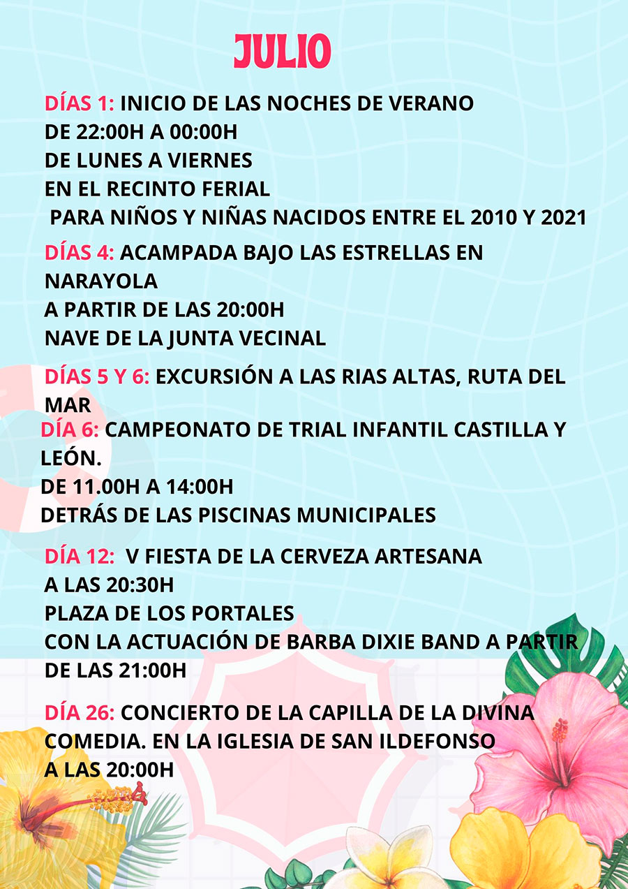 Camponaraya presenta su amplio programa cultural y deportivo para el verano 2025 4